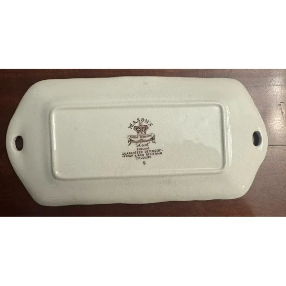 Vintage Ascot by Mason's Ironstone Rectangular Sandwich Tray - Picture 2 of 4
